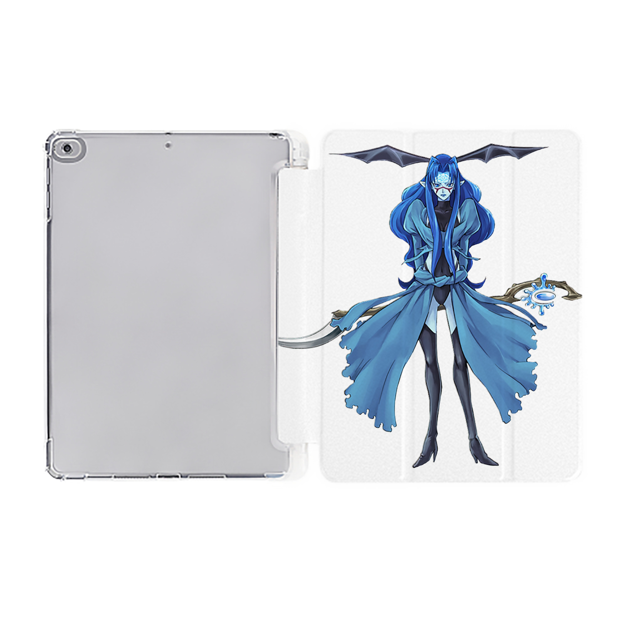 （画像用） 遊☆戯☆王 Yu-Gi-Oh! IPad ケース ペン収納付き 三つ折りスタンド PUレザー×シリコン 対応機種9.5/10.5/10.9インチ